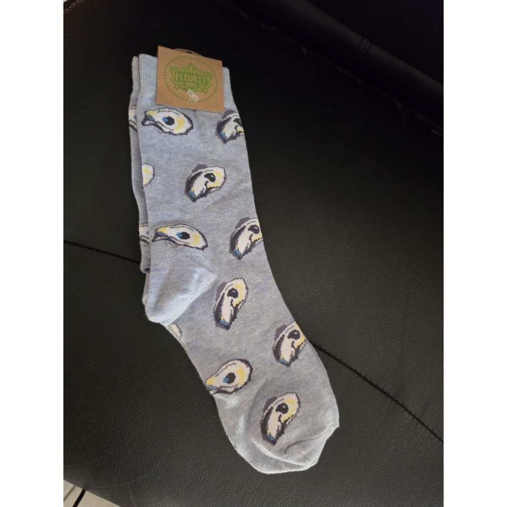 Oyster Gray Crew Socks From Fleurty Girl New With Tags